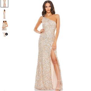 Mac Duggal - SEQUIN ONE SHOULDER GOWN W/ EMBELLISHMENTS NWT